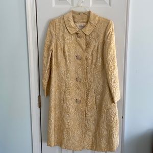 Elegant Gold Brocade Dress